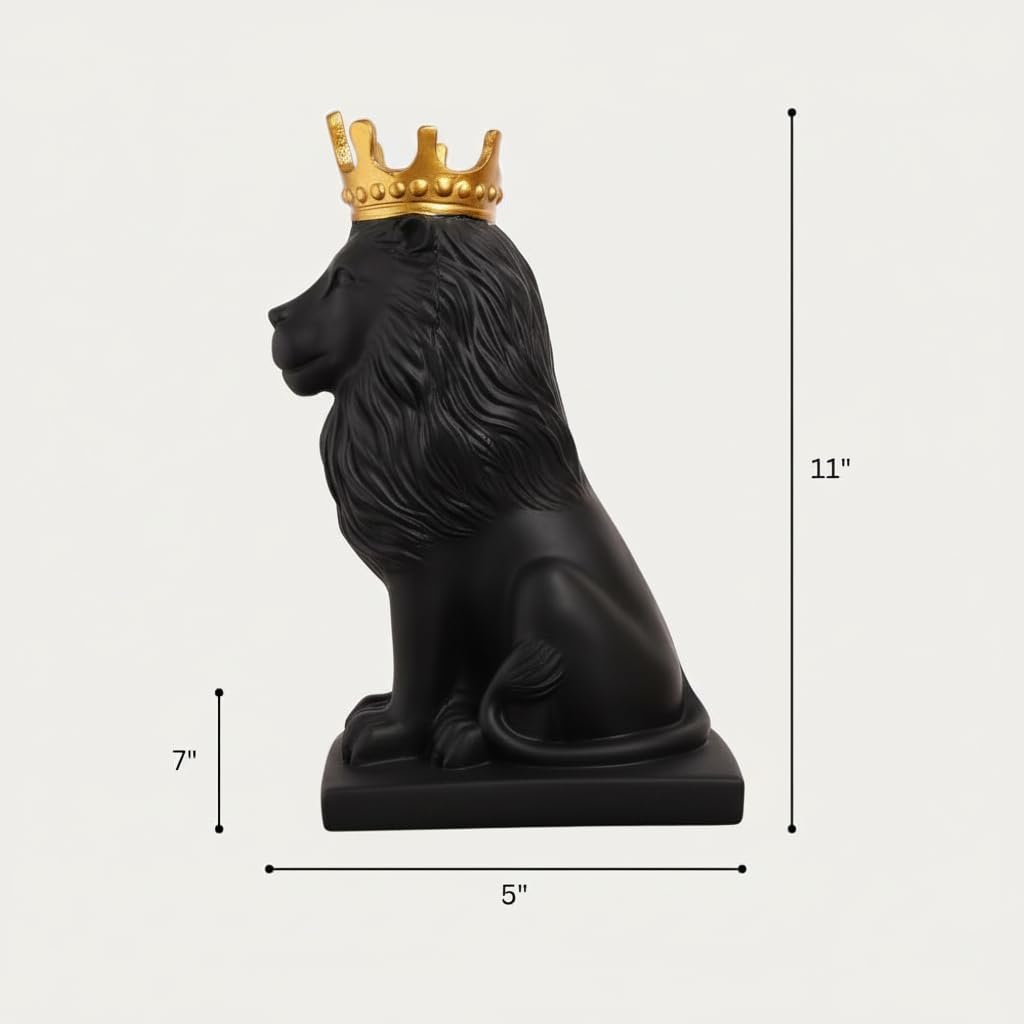 white & gold plated crowned lion king statue (11 inch) (copy) white & gold plated crowned lion king statue (11 inch) (copy)