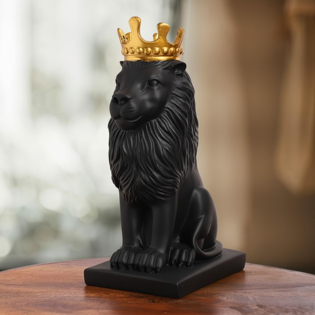 white & gold plated crowned lion king statue (11 inch) (copy) white & gold plated crowned lion king statue (11 inch) (copy)