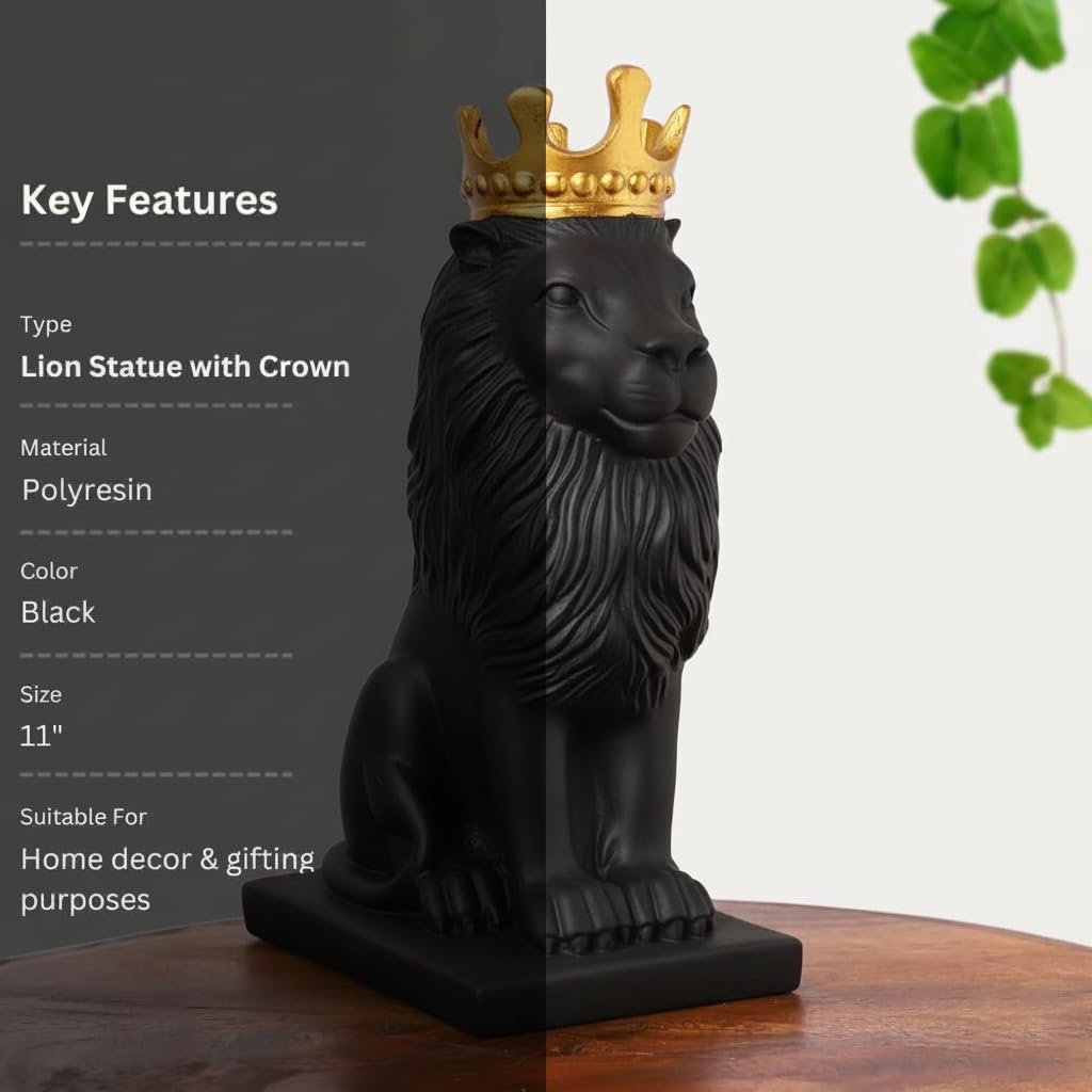 white & gold plated crowned lion king statue (11 inch) (copy) white & gold plated crowned lion king statue (11 inch) (copy)