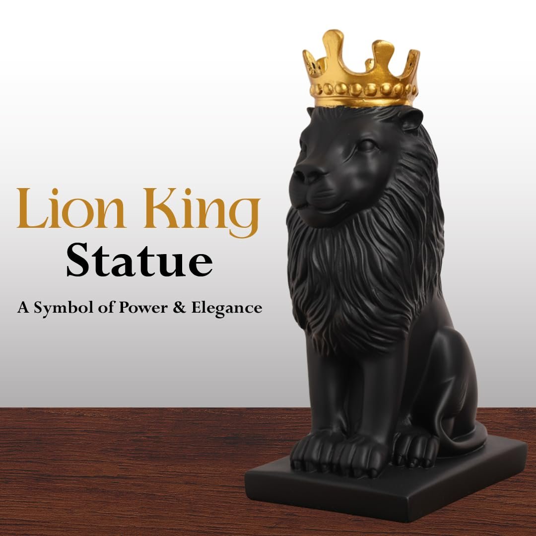 white & gold plated crowned lion king statue (11 inch) (copy) white & gold plated crowned lion king statue (11 inch) (copy)